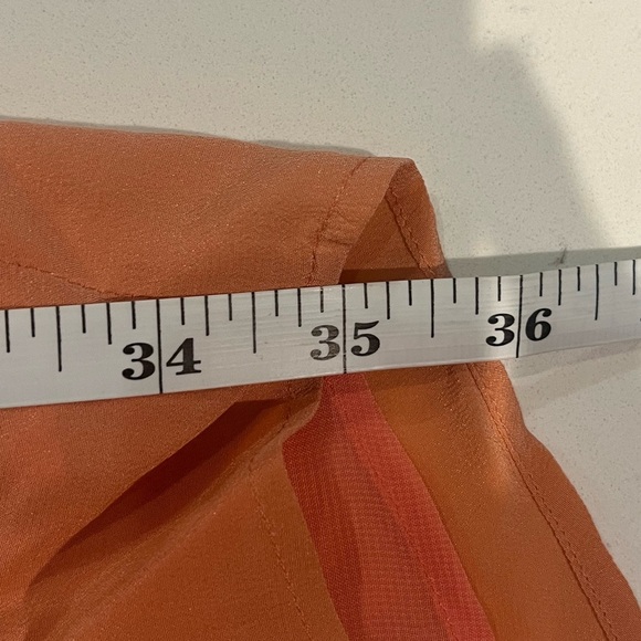 Cynthia rowley NWT women’s 100% silk peach colored sleeveless dress midi size 10 - Picture 7 of 7